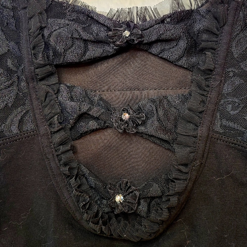 Dance Leotard & Black Tutu With Silver Glitter Sparkles - Picture 5 of 8